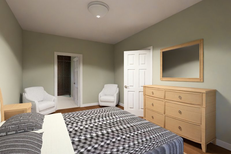 House Blueprint - Interior - Master Bedroom 1 for Cottage House Plan #513-2438 - 3 bed, 2 bath