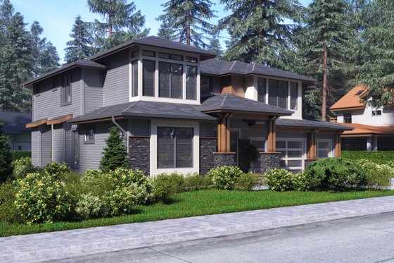 Exterior - Other Elevation for Contemporary House Plan #1066-47 - 4 bed, 4 bath