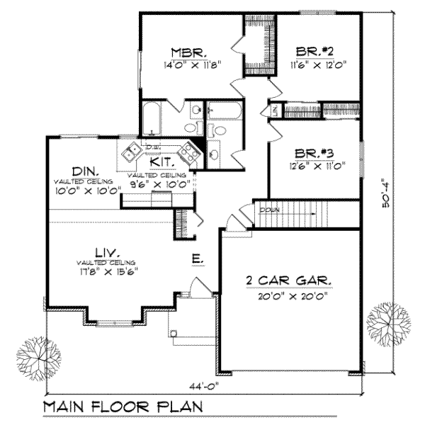 House Plan Design - Traditional Floor Plan - Main Floor Plan #70-118