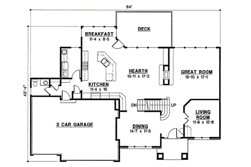 Traditional Style House Plan 4 Beds 3 Baths 3473 Sq/Ft