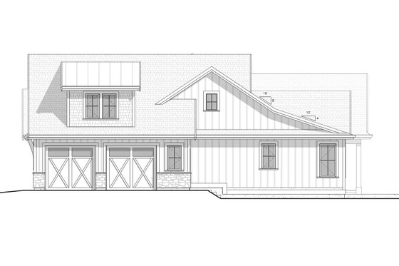 Exterior - Other Elevation 1 for Ranch House Plan #1086-3 - 3 bed, 3.5 bath