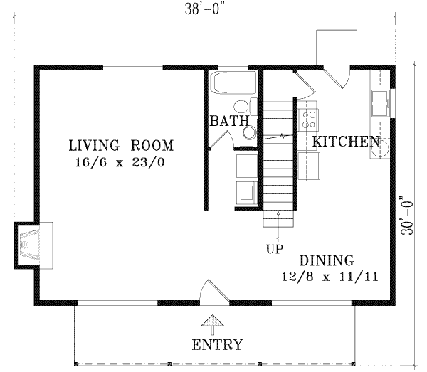 Country Floor Plan - Main Floor Plan #1-1254