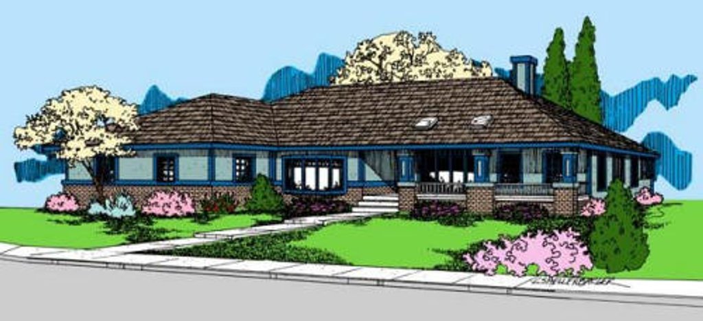 Ranch Style House Plan 3 Beds 2 5 Baths 2277 Sq Ft Plan 60 584 Builderhouseplans Com Ranch Style House Plan 3 Beds 2 5 Baths 2277 Sq Ft Plan 60 584 Builderhouseplans Com