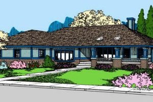 Ranch Exterior - Front Elevation Plan #60-584
