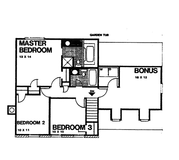 Dream House Plan - Traditional Floor Plan - Upper Floor Plan #30-306