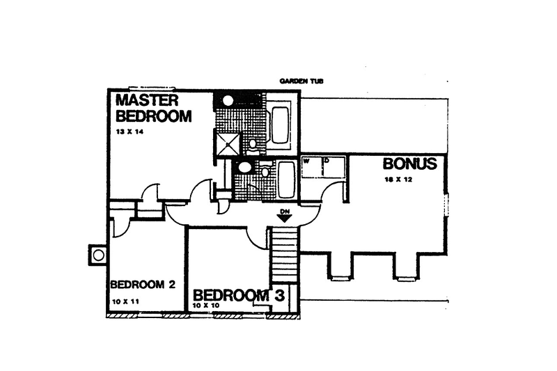 Dream House Plan - Floor Plan - Upper Floor for Traditional House Plan #30-306 - 3 bed, 2.5 bath
