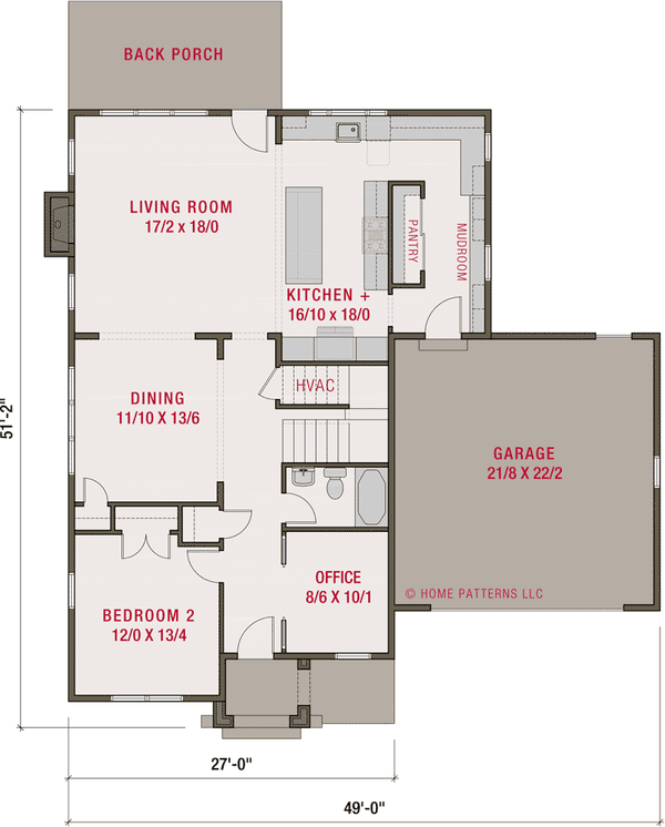 Dream House Plan - Tudor Floor Plan - Main Floor Plan #461-97