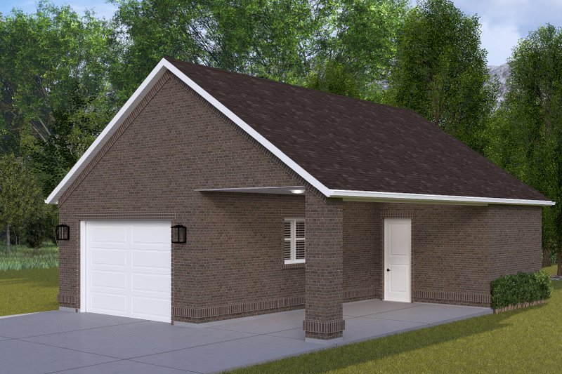 House Design - Exterior - Front Elevation 3 for Traditional House Plan #1060-295, 1 bath