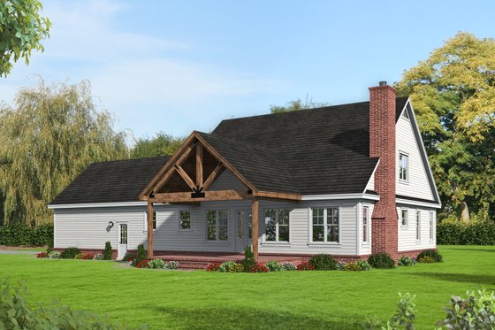 Exterior - Rear Elevation for Country House Plan #932-276 - 3 bed, 2 bath