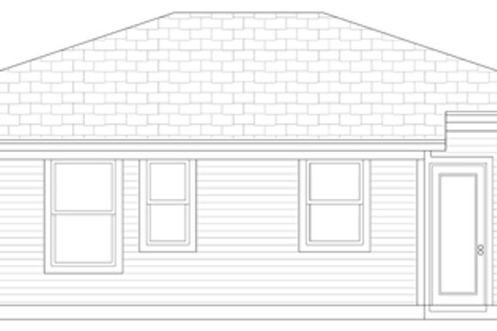 Exterior - Rear Elevation for Cottage House Plan #84-101 - 2 bed, 1 bath