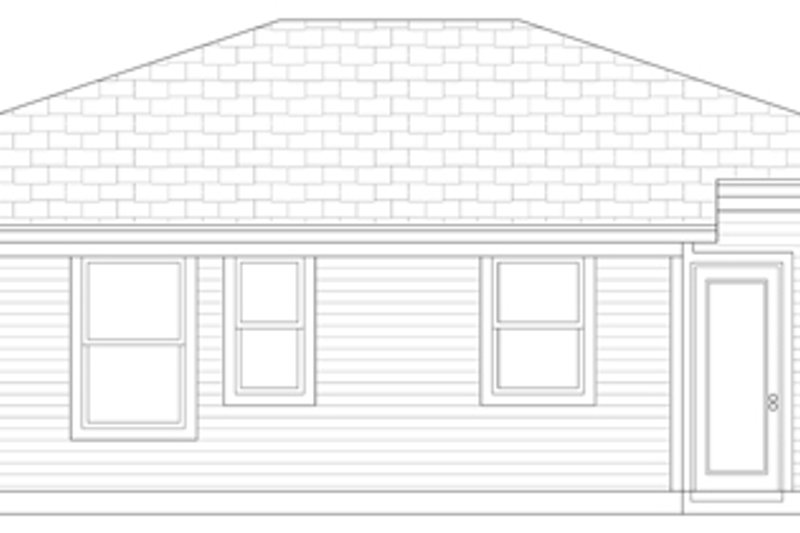 House Blueprint - Exterior - Rear Elevation for Cottage House Plan #84-101 - 2 bed, 1 bath