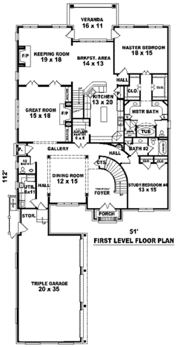 European Floor Plan - Main Floor Plan #81-1344