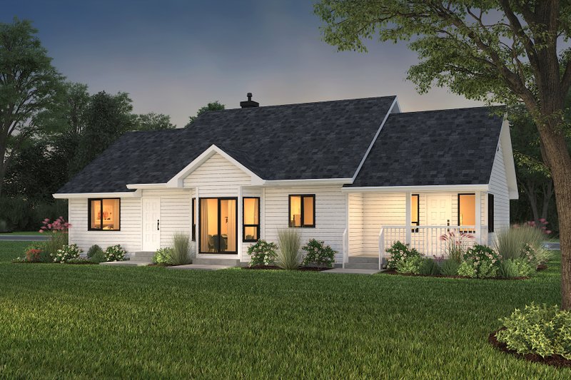 Architectural House Design - Rear elevation crawlspace version