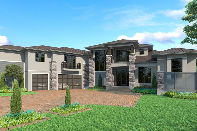 Architectural House Design - Modern Exterior - Front Elevation Plan #930-541