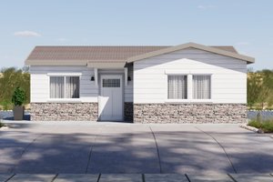 Ranch Exterior - Front Elevation Plan #1106-152