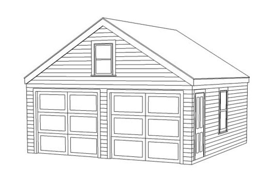 Exterior - Front Elevation for Country House Plan #477-9, 0 bath