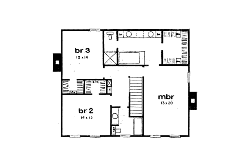 Colonial Style House Plan 3 Beds 25 Baths 2287 Sqft Plan 36 423