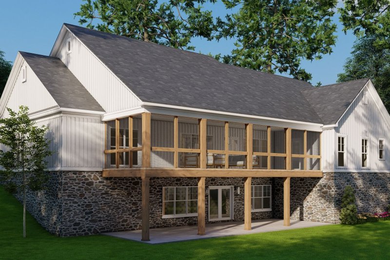 House Blueprint - Exterior - Other Elevation 1 for Farmhouse House Plan #923-424 - 4 bed, 2.5 bath