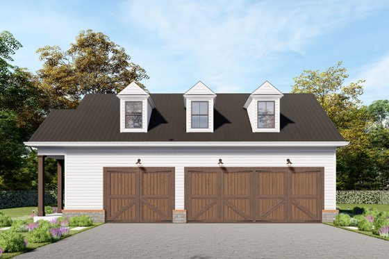 Exterior - Front Elevation 1 for Country House Plan #54-554, 0 bath