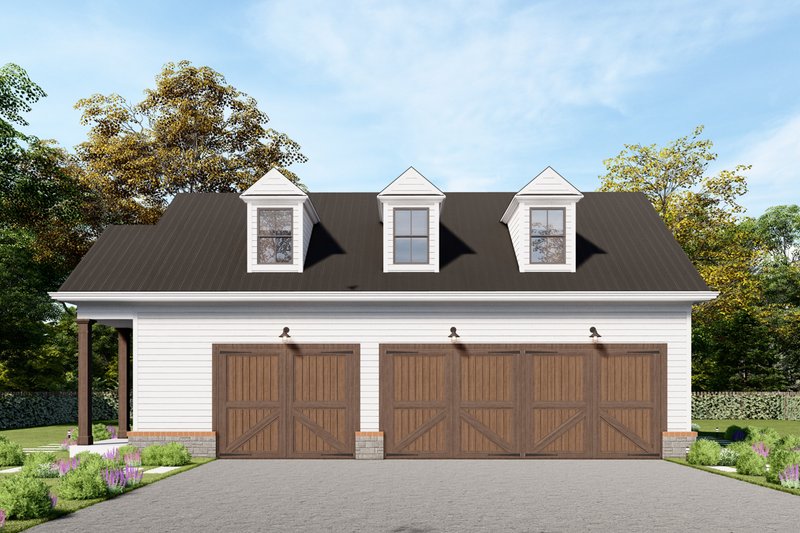 House Blueprint - Exterior - Front Elevation 1 for Country House Plan #54-554, 0 bath