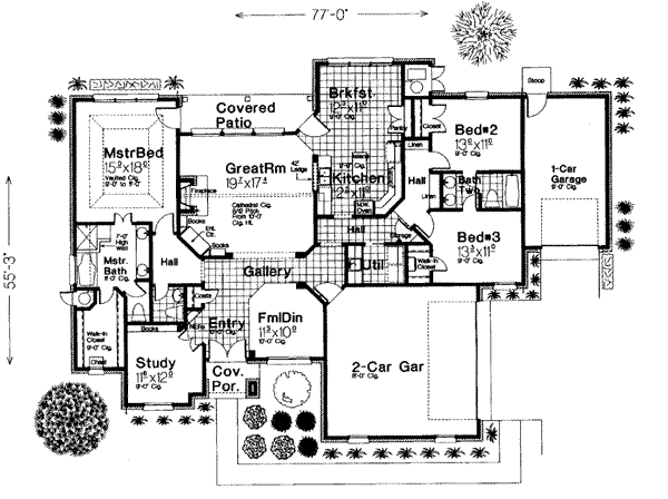 House Design - European Floor Plan - Main Floor Plan #310-246