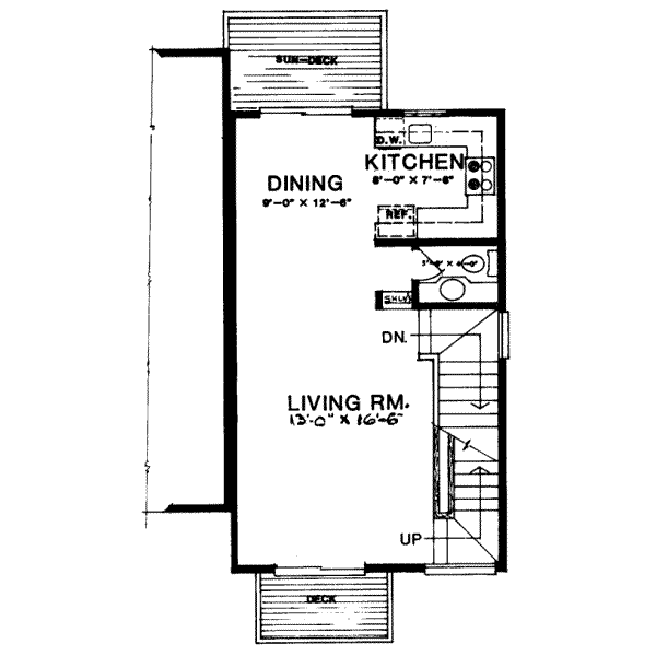 Contemporary Floor Plan - Main Floor Plan #303-256