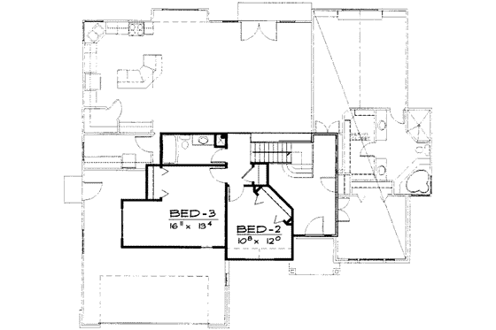 Floor Plan - Upper Floor for Traditional House Plan #308-170 - 4 bed, 2.5 bath