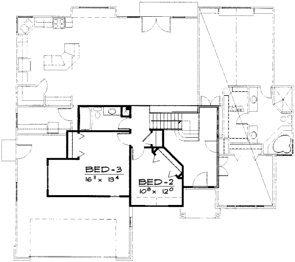 Floor Plan - Upper Floor for Traditional House Plan #308-170 - 4 bed, 2.5 bath