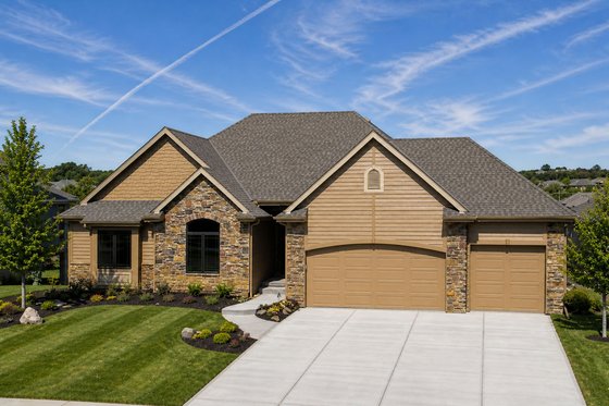 Exterior - Front Elevation 3 for Traditional House Plan #20-2123 - 3 bed, 2.5 bath
