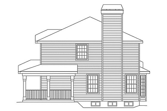 Exterior - Other Elevation 1 for Traditional House Plan #57-154 - 3 bed, 2.5 bath