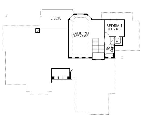 Mediterranean Floor Plan - Upper Floor Plan #80-126