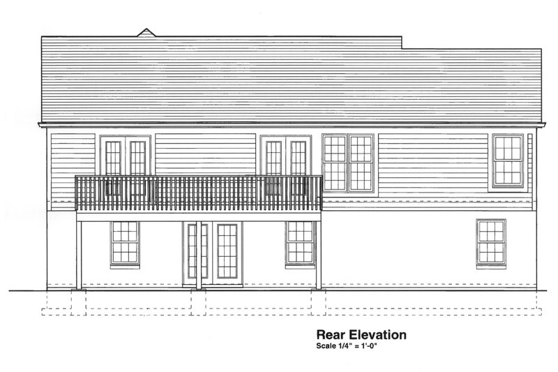 Home Plan - Exterior - Rear Elevation for Ranch House Plan #46-915 - 3 bed, 2 bath