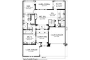 European Style House Plan - 2 Beds 2 Baths 2067 Sq/Ft Plan #70-1052 