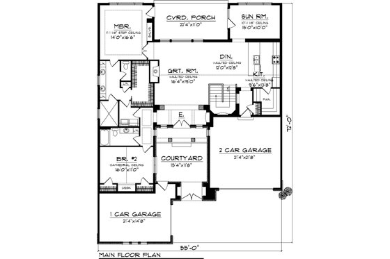 Tuscan house plan, European design, floor plan