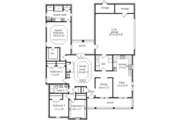Mediterranean Style House Plan - 4 Beds 2 Baths 2019 Sq/Ft Plan #69-122 