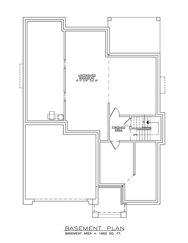 Modern Floor Plan - Lower Floor Plan #1100-49