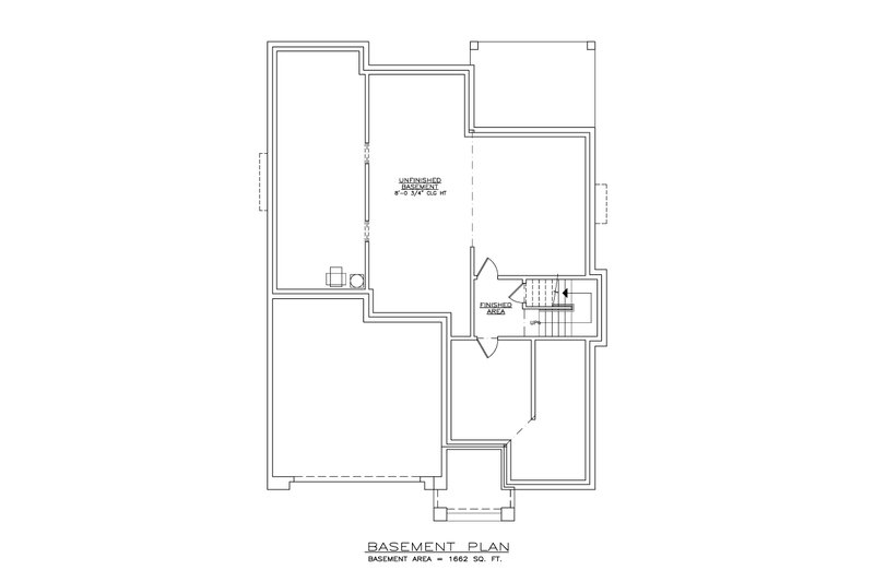 Home Plan - Floor Plan - Lower Floor for Modern House Plan #1100-49 - 3 bed, 3.5 bath