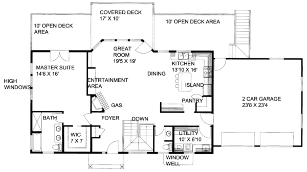 Cabin Floor Plan - Main Floor Plan #117-785