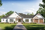 Farmhouse Style House Plan - 4 Beds 3.5 Baths 4140 Sq/Ft Plan #1117-1 Exterior 