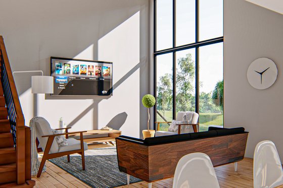 Interior - Family Room for Contemporary House Plan #455-209 - 3 bed, 2.5 bath