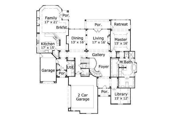 European Floor Plan - Main Floor Plan #411-309