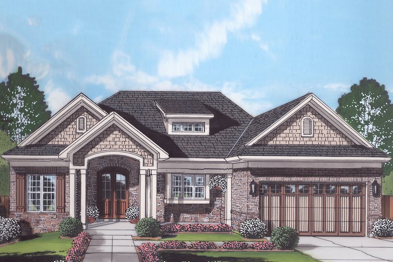 Home Plan - Ranch Exterior - Front Elevation Plan #46-888