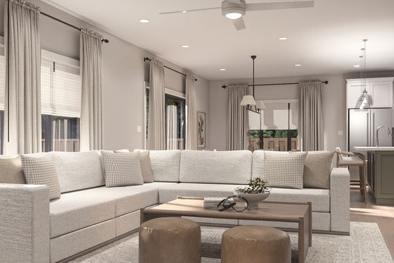 Interior - Family Room 1 for Traditional House Plan #455-775 - 4 bed, 3.5 bath