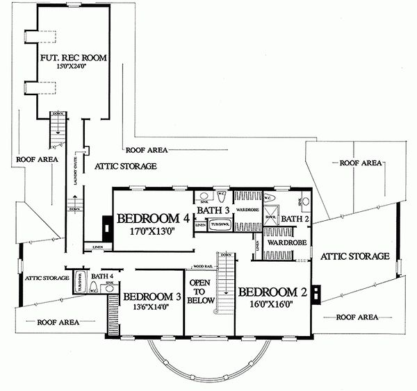 House Blueprint - Upper Level 4500 European style home