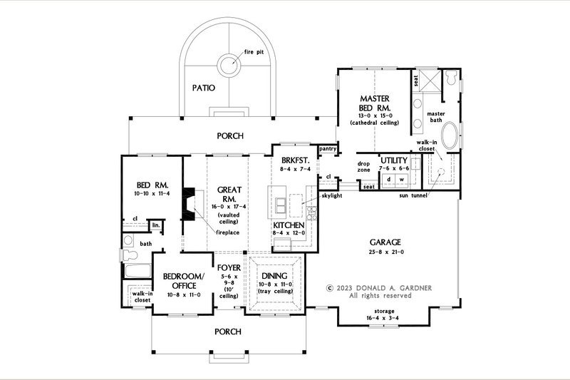 House Plan Design - Floor Plan - Main Floor for Modern House Plan #929-1175 - 3 bed, 2 bath