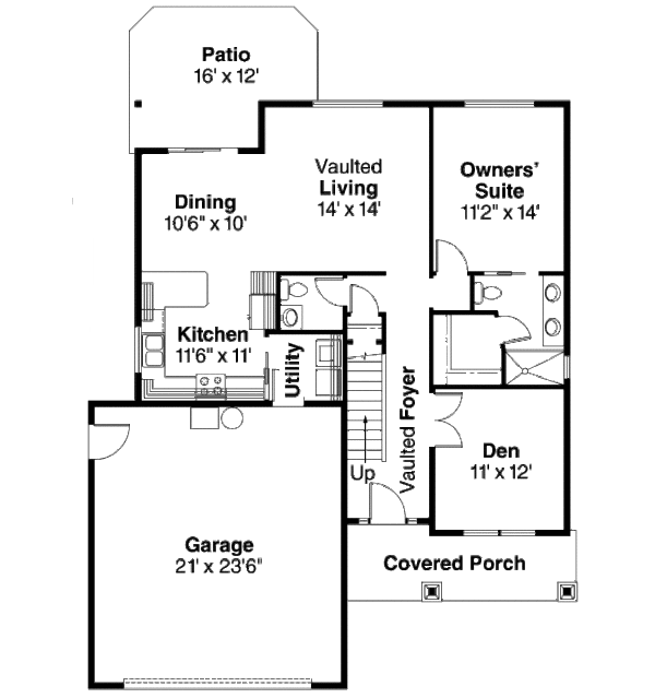 Home Plan - Floor Plan - Main Floor Plan #124-692