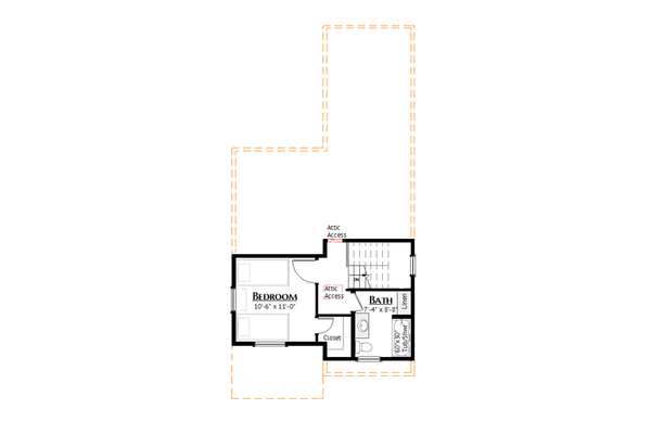 Contemporary Floor Plan - Upper Floor Plan #1099-16