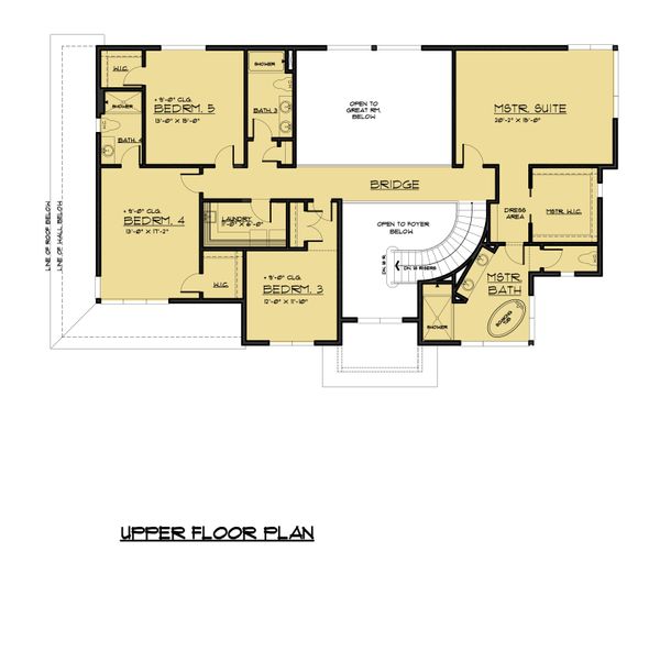 Architectural House Design - Traditional Floor Plan - Upper Floor Plan #1066-60