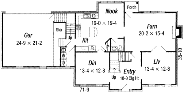European Floor Plan - Main Floor Plan #329-120