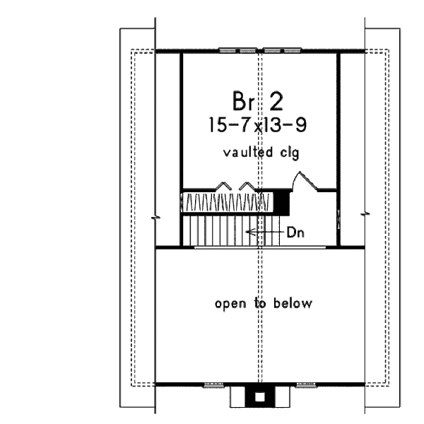 Cottage Floor Plan - Upper Floor Plan #57-483